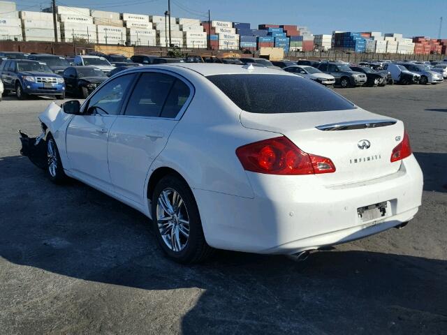 JN1CV6AP1BM301016 - 2011 INFINITI G37 BASE WHITE photo 3