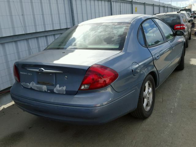 1FAFP55S31A187314 - 2001 FORD TAURUS SES BLUE photo 4