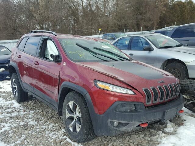 1C4PJMBS3HW648474 - 2017 JEEP CHEROKEE T RED photo 1