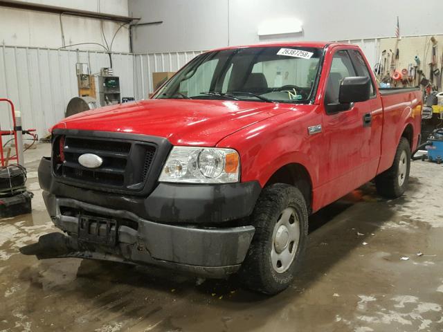 1FTRF12256NB06675 - 2006 FORD F150 RED photo 2