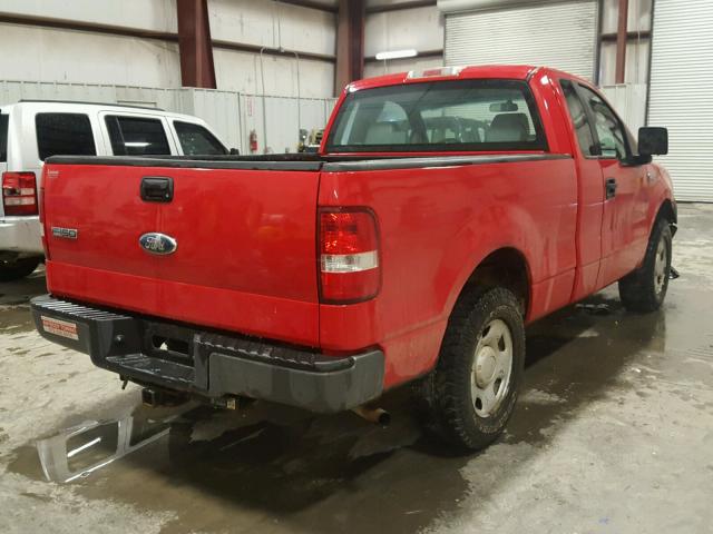 1FTRF12256NB06675 - 2006 FORD F150 RED photo 4