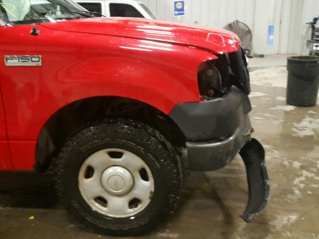 1FTRF12256NB06675 - 2006 FORD F150 RED photo 9