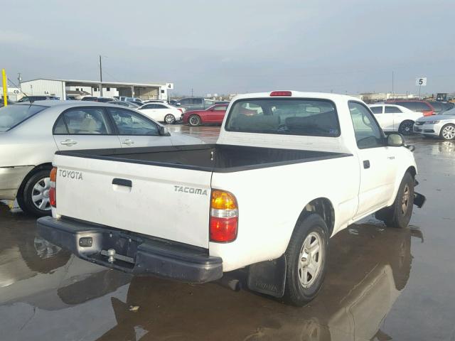 5TENL42N34Z434562 - 2004 TOYOTA TACOMA WHITE photo 4