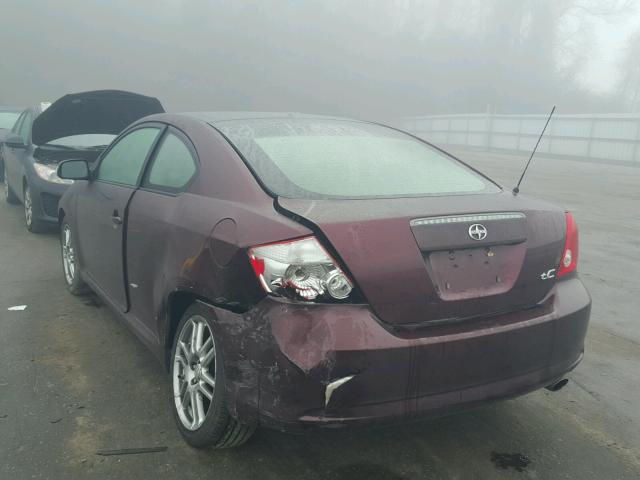 JTKDE177270178913 - 2007 SCION TC BURGUNDY photo 3