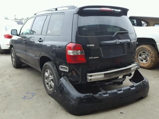 JTEEP21A170214165 - 2007 TOYOTA HIGHLANDER BLACK photo 3