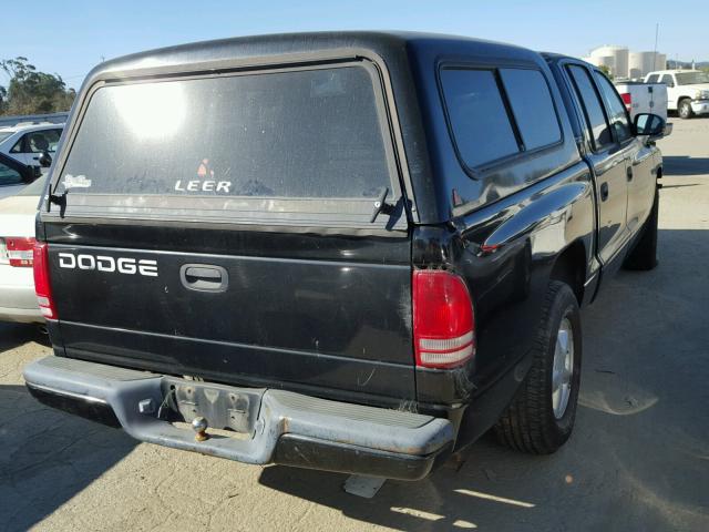 1B7GL2AN8YS775657 - 2000 DODGE DAKOTA QUA BLACK photo 4