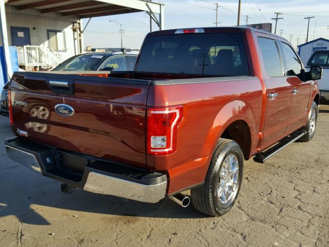 1FTEW1CP6GKD28959 - 2016 FORD F150 SUPER MAROON photo 4