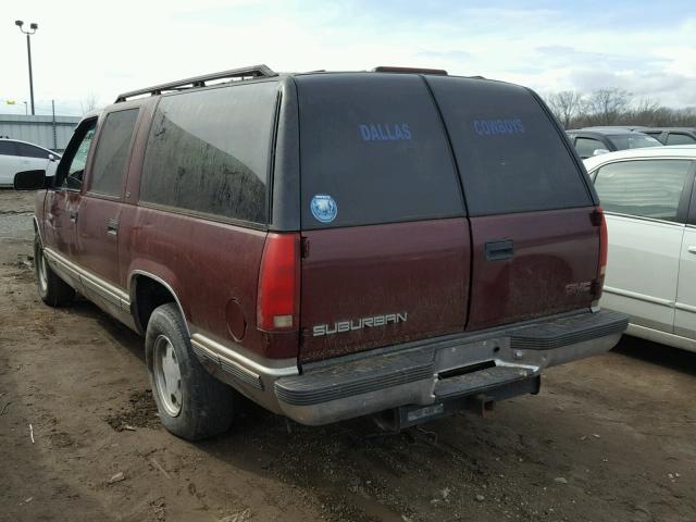 1GKEC16R0XJ719427 - 1999 GMC SUBURBAN C MAROON photo 3