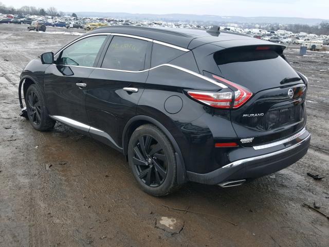 5N1AZ2MH8HN149174 - 2017 NISSAN MURANO S BLACK photo 3