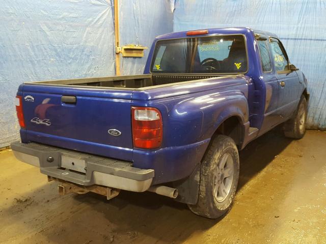 1FTYR15E04PB59083 - 2004 FORD RANGER SUP BLUE photo 4