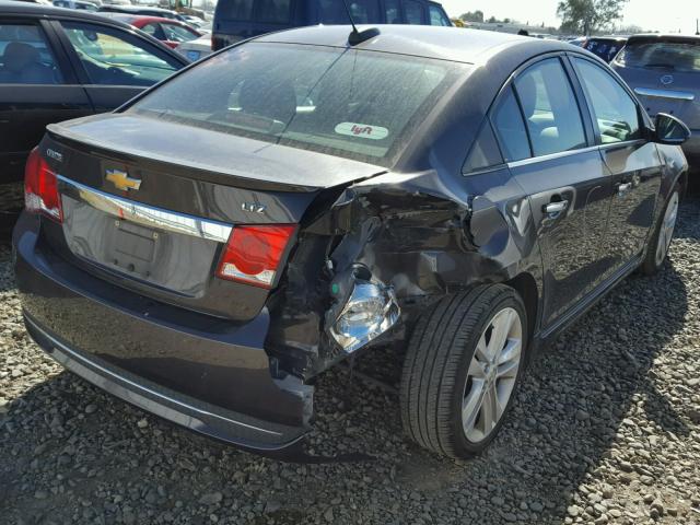 1G1PG5SB7F7128413 - 2015 CHEVROLET CRUZE LTZ GRAY photo 4