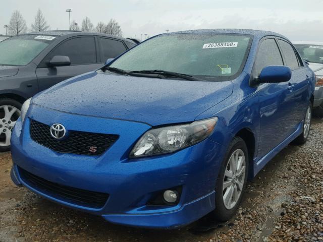 2T1BU4EE5AC496641 - 2010 TOYOTA COROLLA BA BLUE photo 2