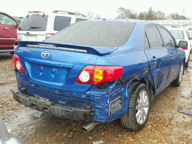 2T1BU4EE5AC496641 - 2010 TOYOTA COROLLA BA BLUE photo 4