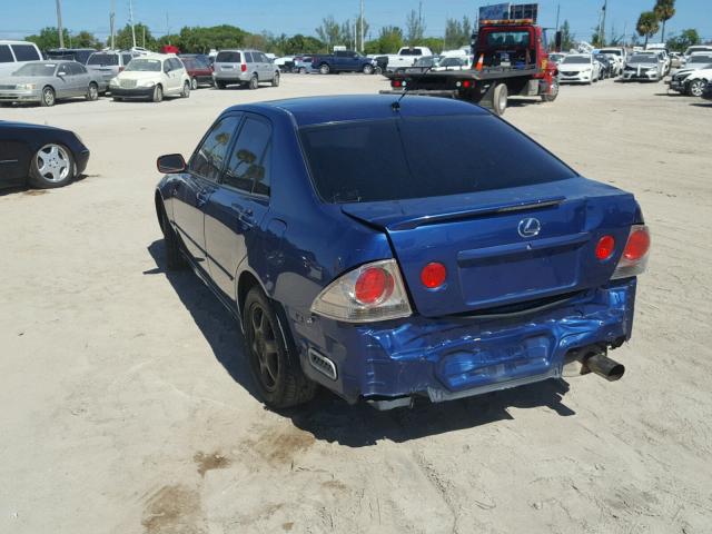 JTHBD192830078908 - 2003 LEXUS IS 300 BLUE photo 3