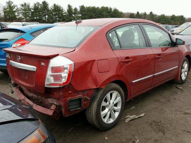 3N1AB6AP5CL630894 - 2012 NISSAN SENTRA 2.0 RED photo 4