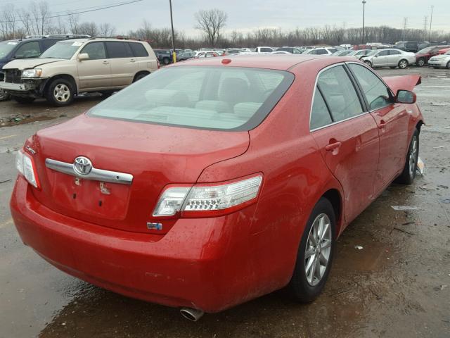 4T1BB3EK2BU127922 - 2011 TOYOTA CAMRY HYBR RED photo 4