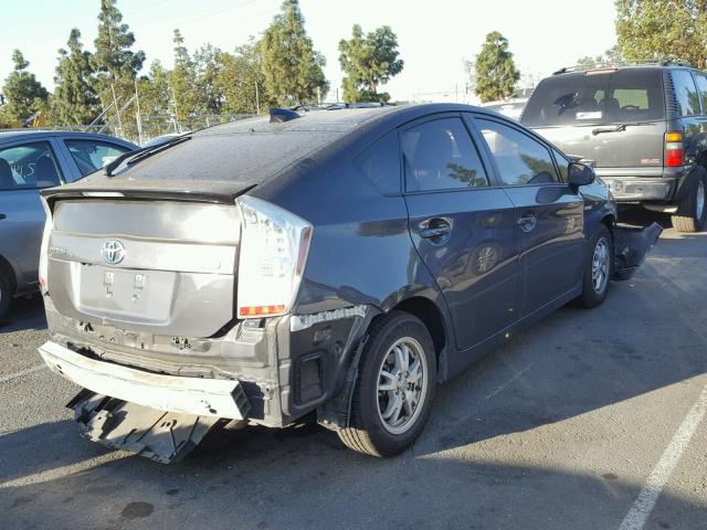 JTDKN3DU9A1113322 - 2010 TOYOTA PRIUS GRAY photo 4