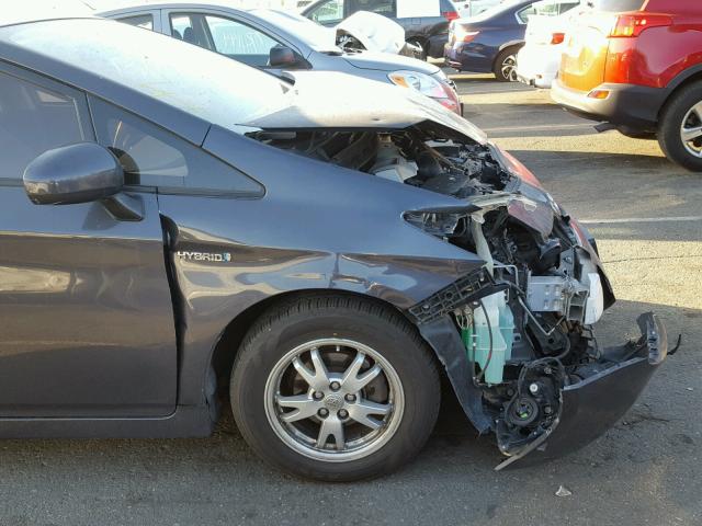 JTDKN3DU9A1113322 - 2010 TOYOTA PRIUS GRAY photo 9