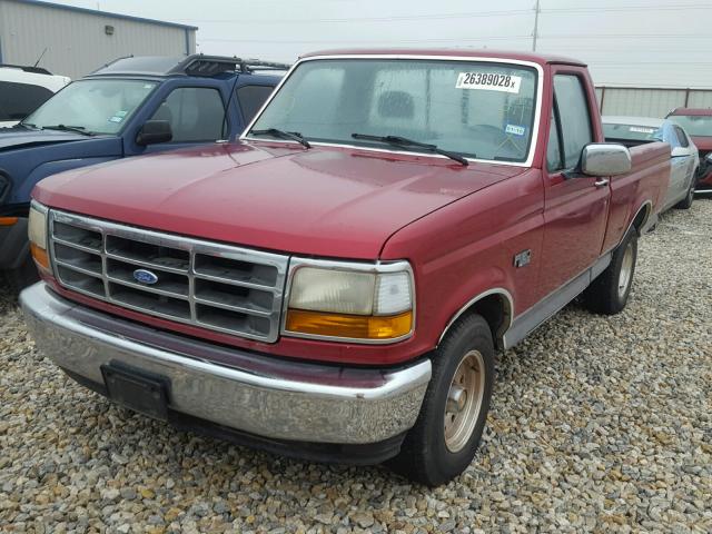 1FTDF15Y6RNB63532 - 1994 FORD F150 RED photo 2