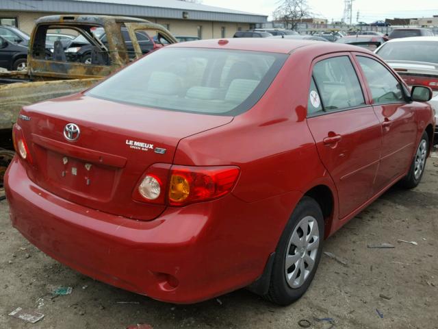 1NXBU4EE9AZ192016 - 2010 TOYOTA COROLLA LE 红色 照片 4