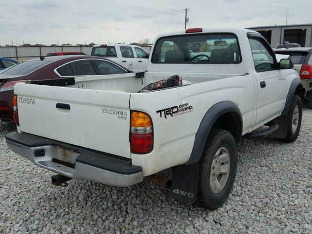 5TEPM62N74Z353937 - 2004 TOYOTA TACOMA WHITE photo 4