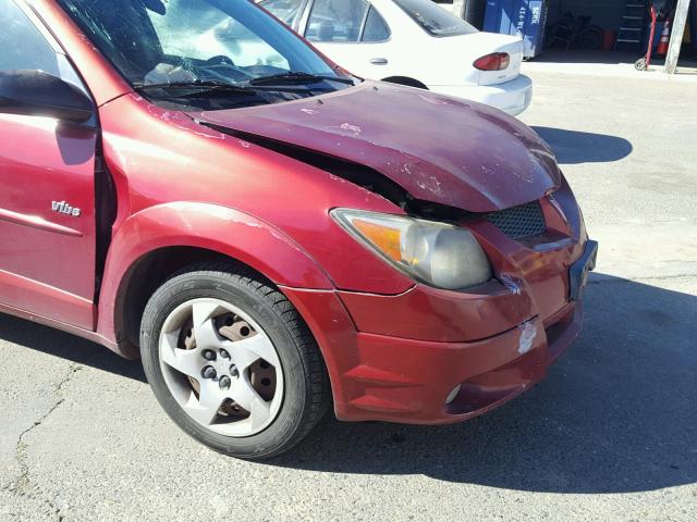 5Y2SL62844Z413451 - 2004 PONTIAC VIBE RED photo 9