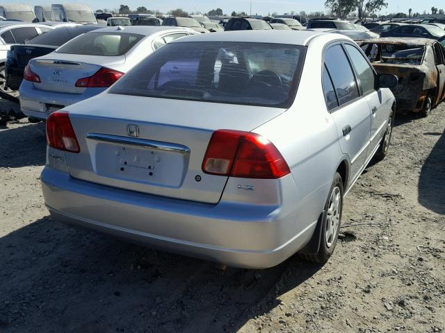 2HGES16531H598625 - 2001 HONDA CIVIC LX SILVER photo 4