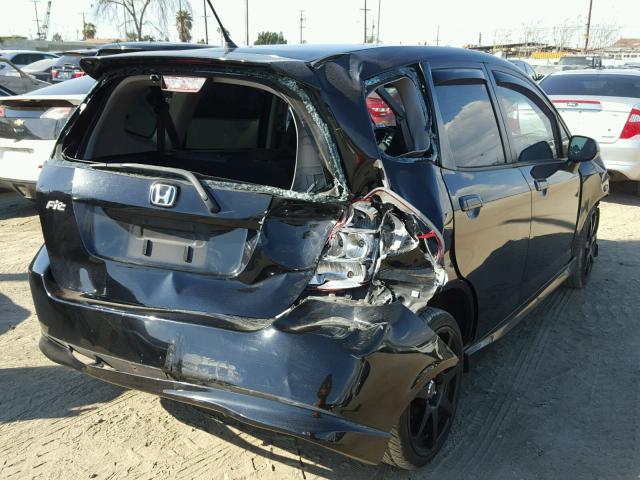 JHMGD38697S030074 - 2007 HONDA FIT S შავი ფოტო 4