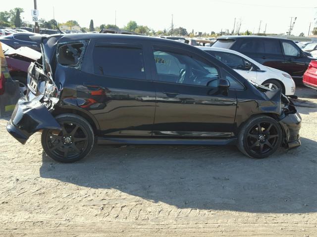 JHMGD38697S030074 - 2007 HONDA FIT S BLACK photo 9