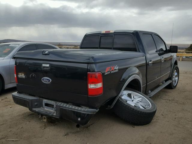 1FTPW14585KF08236 - 2005 FORD F150 SUPER BLACK photo 4