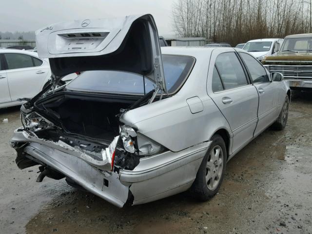 WDBNG70J91A207614 - 2001 MERCEDES-BENZ S 430 SILVER photo 4