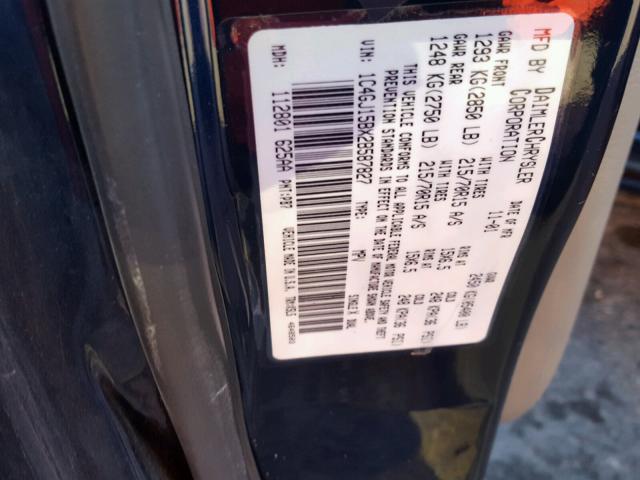 1C4GJ15BX2B587827 - 2002 CHRYSLER VOYAGER EC ლურჯი ფოტო 10