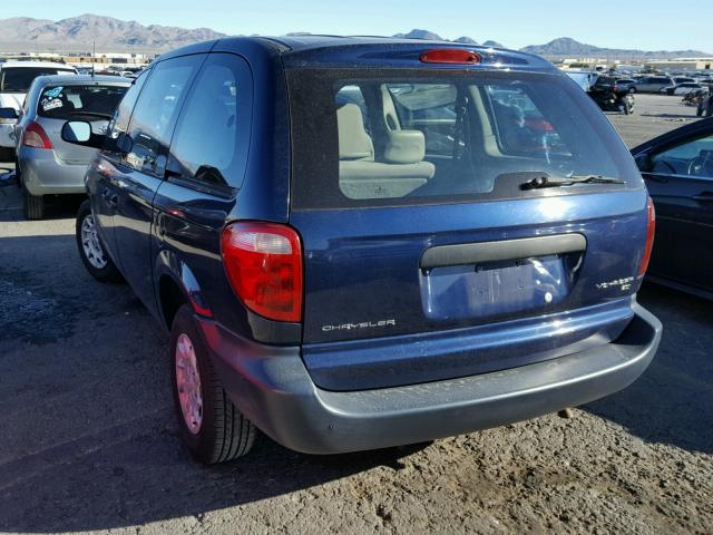 1C4GJ15BX2B587827 - 2002 CHRYSLER VOYAGER EC BLUE photo 3