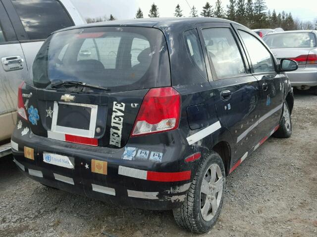 KL1TG65618B150019 - 2008 CHEVROLET AVEO LT BLACK photo 4