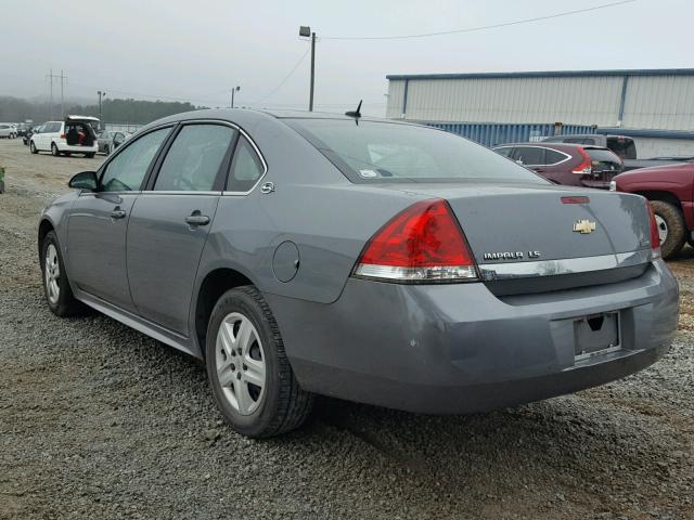 2G1WB57K491249503 - 2009 CHEVROLET IMPALA LS GRAY photo 3