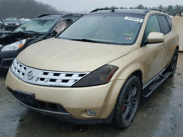 JN8AZ08W24W302707 - 2004 NISSAN MURANO SL GOLD photo 2