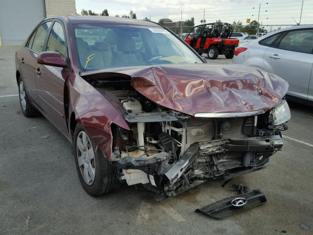 5NPET46F98H357305 - 2008 HYUNDAI SONATA GLS MAROON photo 1