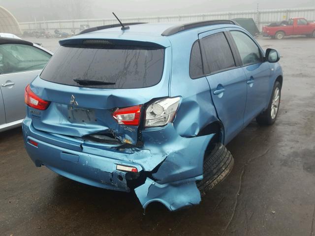 JA4AP4AU4BZ024383 - 2011 MITSUBISHI OUTLANDER BLUE photo 4