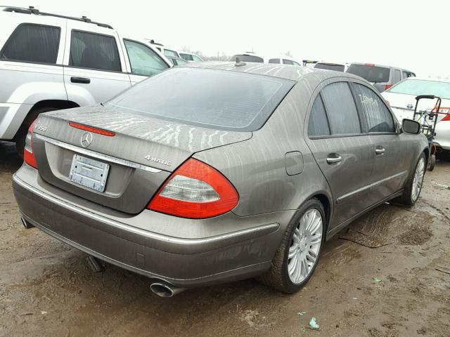 WDBUF87X78B302479 - 2008 MERCEDES-BENZ E 350 4MAT GRAY photo 4