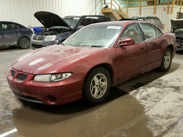 1G2WP52KX2F148095 - 2002 PONTIAC GRAND PRIX RED photo 2