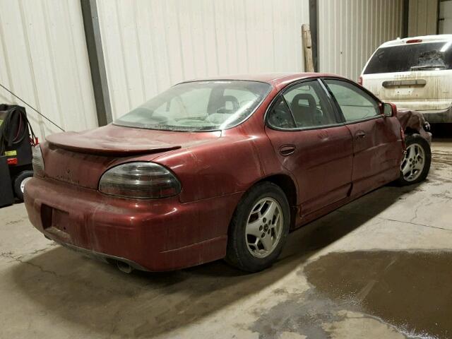 1G2WP52KX2F148095 - 2002 PONTIAC GRAND PRIX RED photo 4