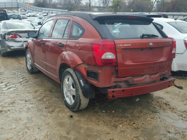 1B3HB48B47D300350 - 2007 DODGE CALIBER SX ORANGE photo 3