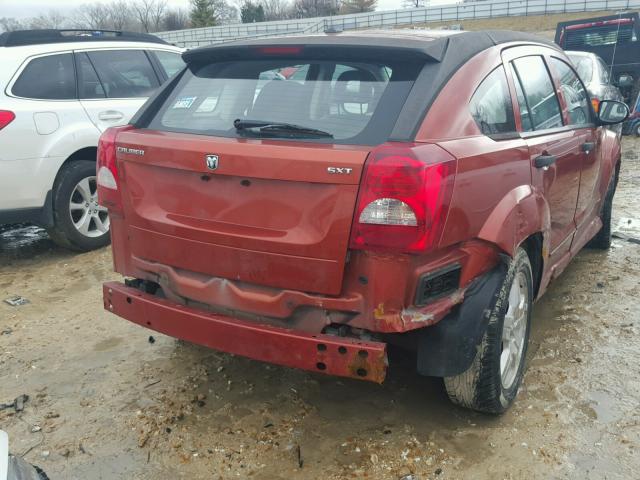 1B3HB48B47D300350 - 2007 DODGE CALIBER SX ORANGE photo 4