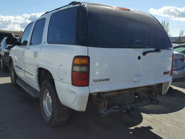 1GKEC13T23J168069 - 2003 GMC YUKON WHITE photo 3