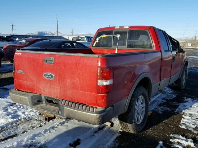 1FTPX14564NB31545 - 2004 FORD F150 RED photo 4