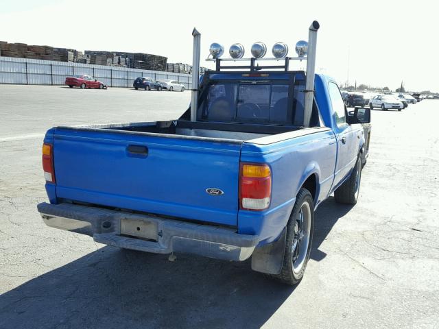 1FTYR10C9YTB39949 - 2000 FORD RANGER BLUE photo 4