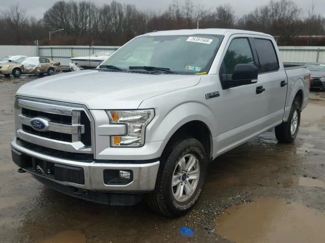 1FTEW1EF1GFC47901 - 2016 FORD F150 SUPER SILVER photo 2