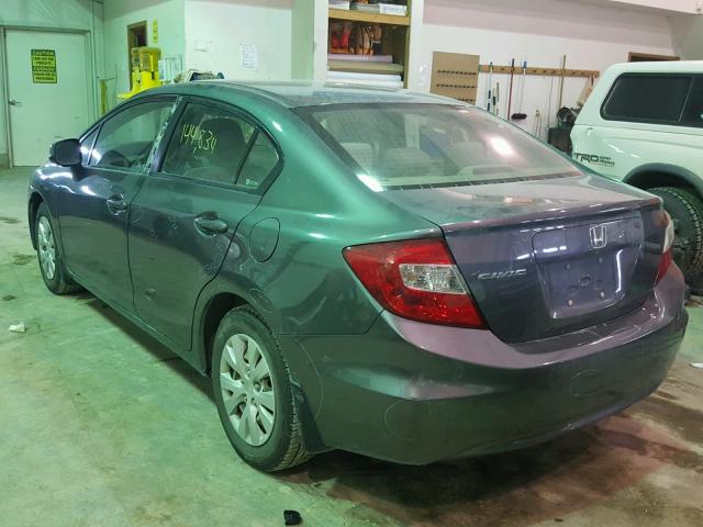 2HGFB2F52CH320277 - 2012 HONDA CIVIC LX GRAY photo 3