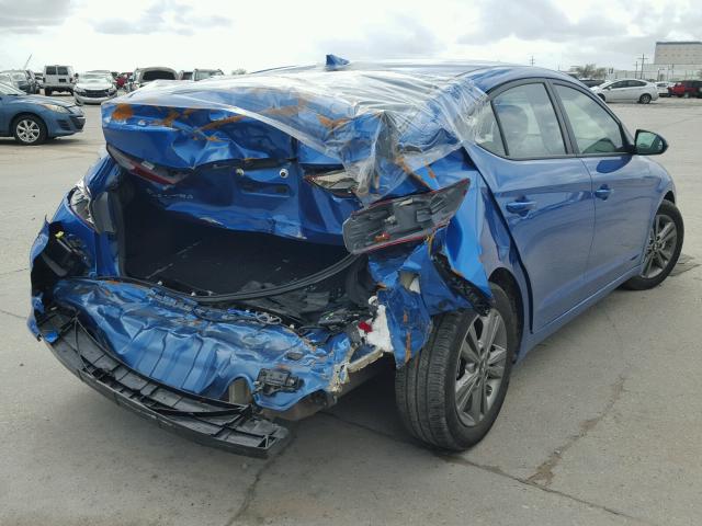 5NPD84LF8JH231122 - 2018 HYUNDAI ELANTRA SE BLUE photo 4