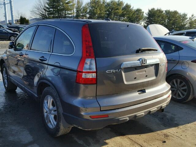 JHLRE4H72AC013644 - 2010 HONDA CR-V EXL GRAY photo 3